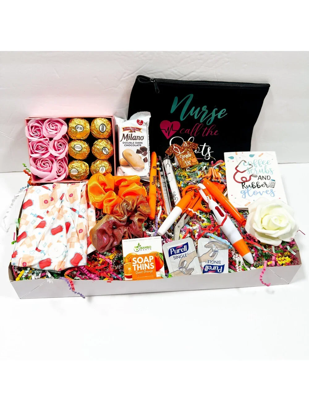 Nurse Gift Box with Themed Pouch, Medical Face Mask, Pens, S